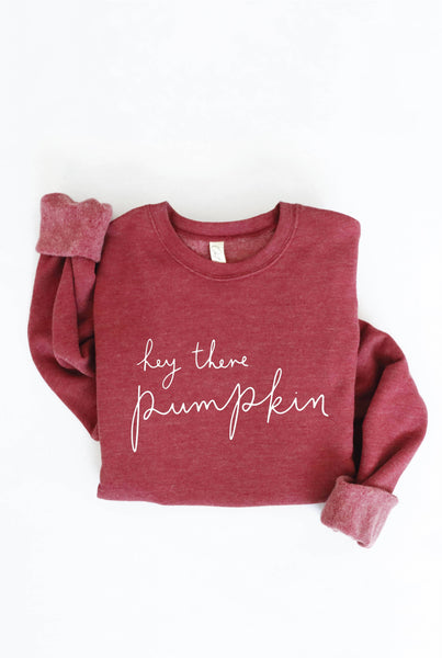 HEY THERE PUMPKIN Gray Sweatshirt