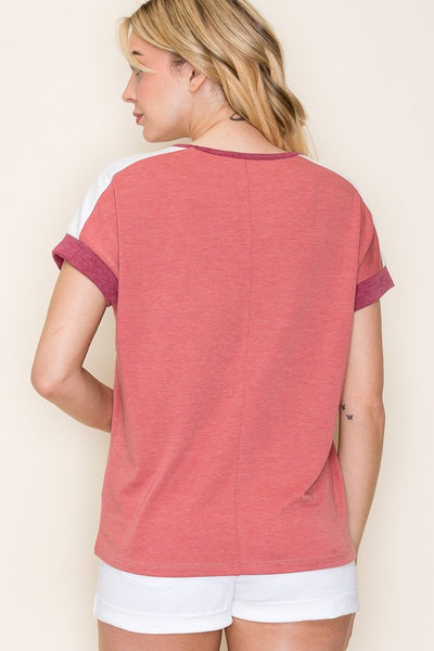 Jill V-Neck Terry Top