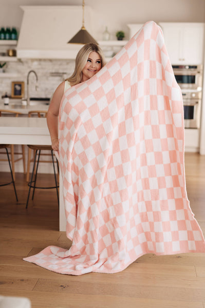 Penny Blanket in Pink Check