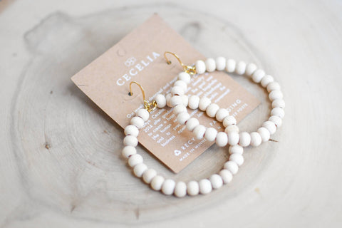 Lightweight Wood Hoop Earrings