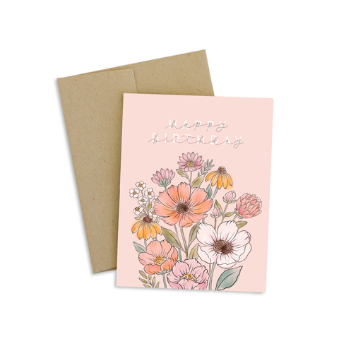 Wildflower Bunch Birthday Card