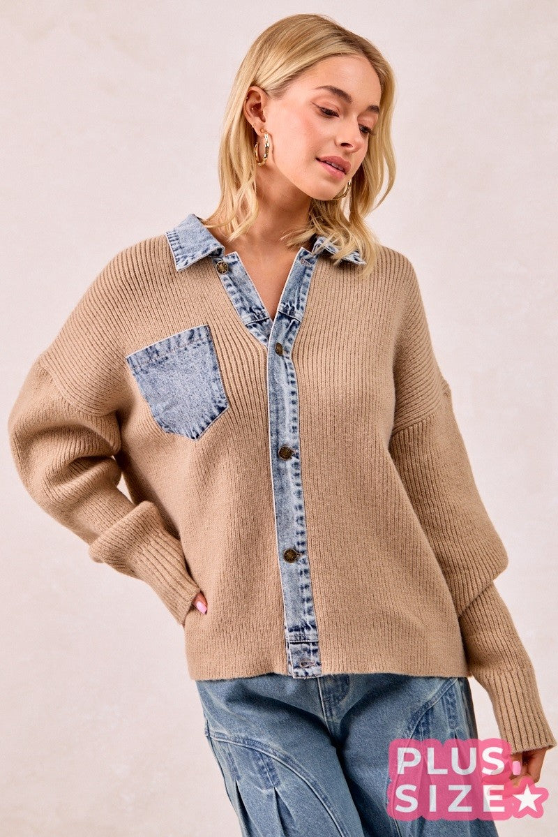 Maxine Buttoned Sweater Top