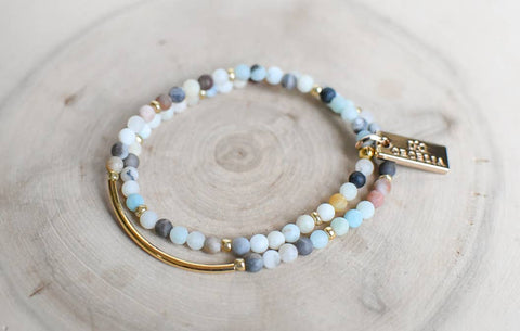 Amazonite Double Wrap Bracelet