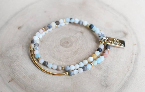 Artistic Jasper Double Wrap Bracelet