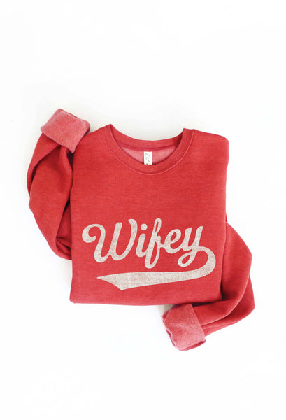 WIFEY Light Blue Graphic Sweatshirt