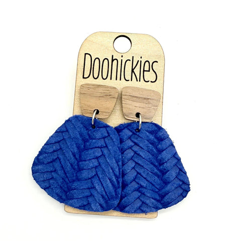Royal Blue Braided Earrings