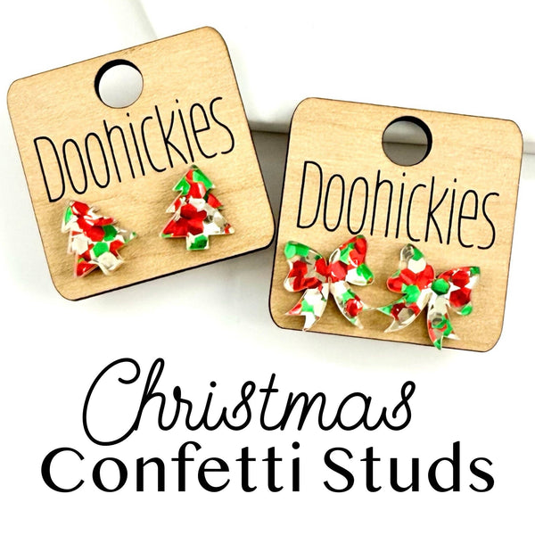 Christmas Confetti Studs Collection - Christmas Earring: Bow