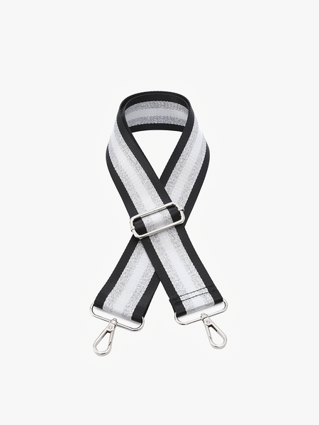 Pink/Gold Striped Guitar Strap