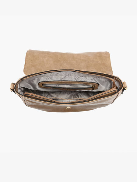 Foster Distressed Dual Zip Crossbody