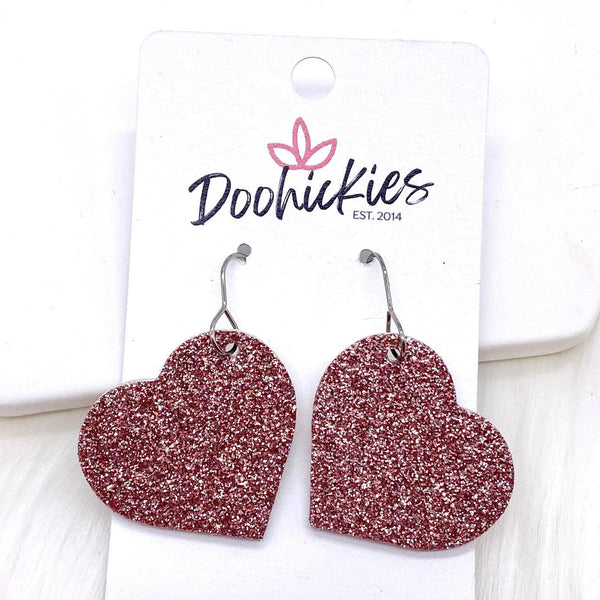 Gold Glitter Cork Hearts