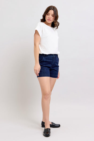 Cara Denim Trouser Shorts