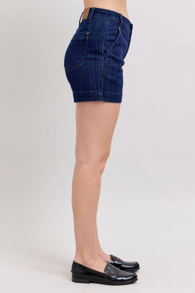 Cara Denim Trouser Shorts