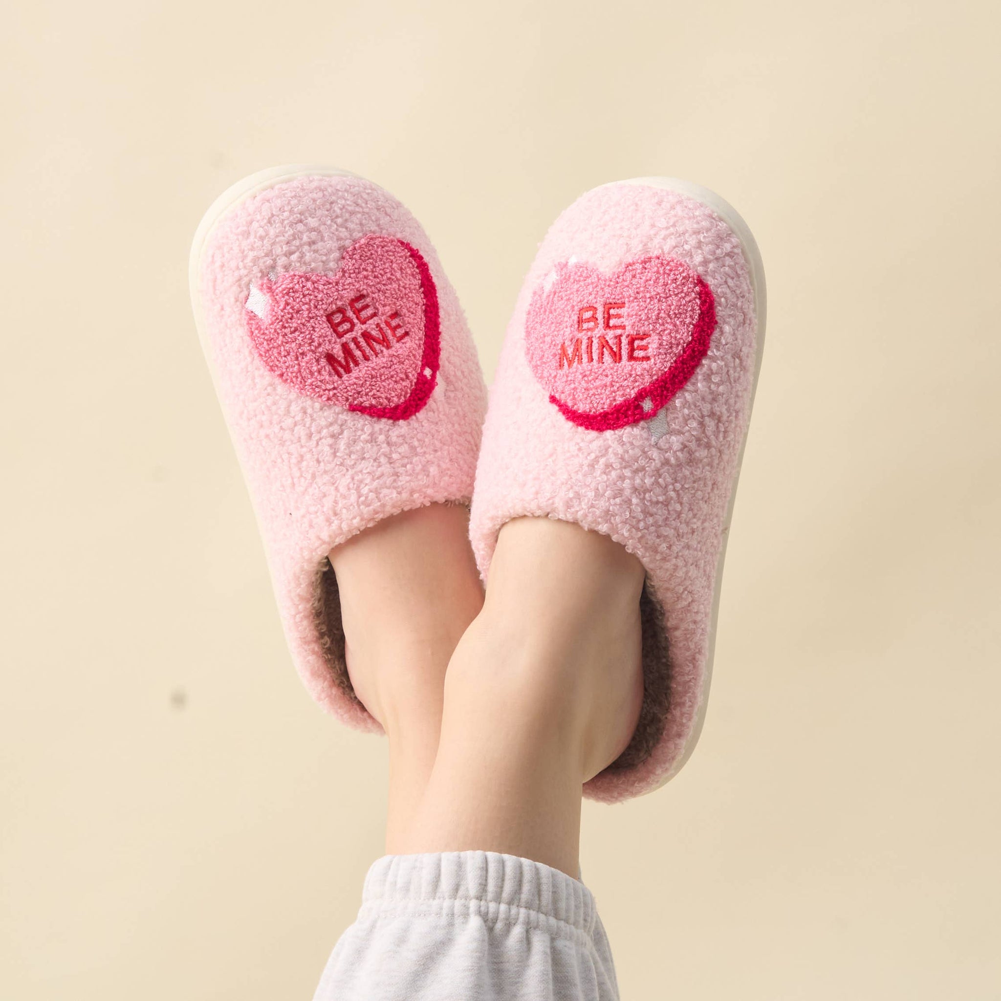 Be Mine S/M Fuzzy Slippers