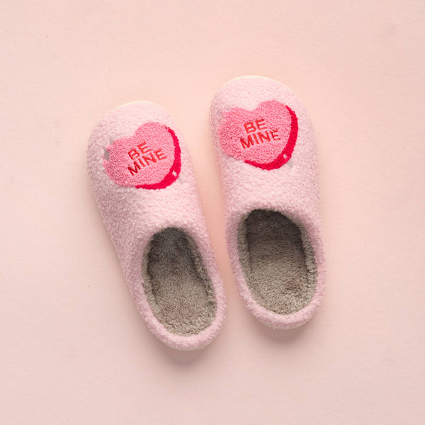 Be Mine S/M Fuzzy Slippers