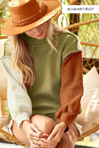 Cara Colorblock Pullover Sweater