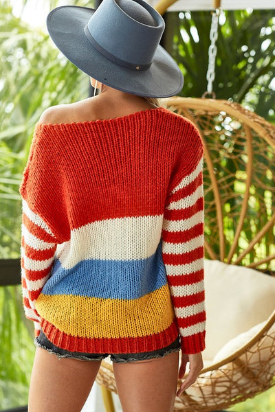 Believe In Me Striped Sweater