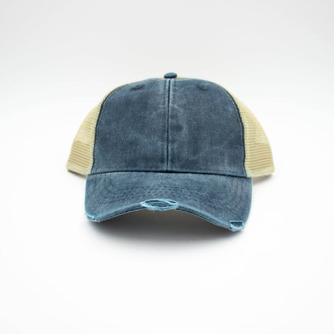 Custom Trucker Hats with Letters/ Numbers: Navy