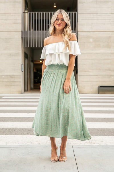 Paola Floral Print Skirt