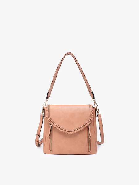 Lorelei Double Zip Whipstitch Crossbody