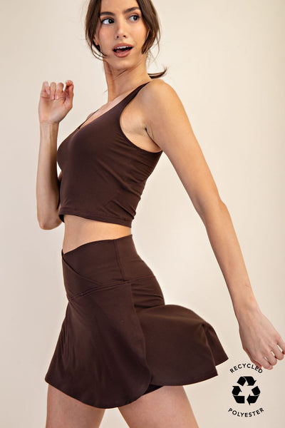 Kori V-Shaped High Waist Skort