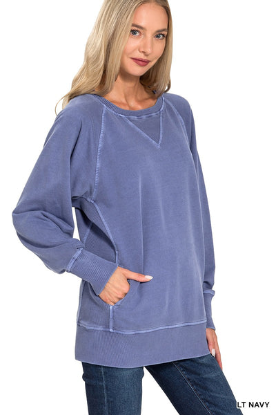 Fiona French Terry Pullover w/ Pockets