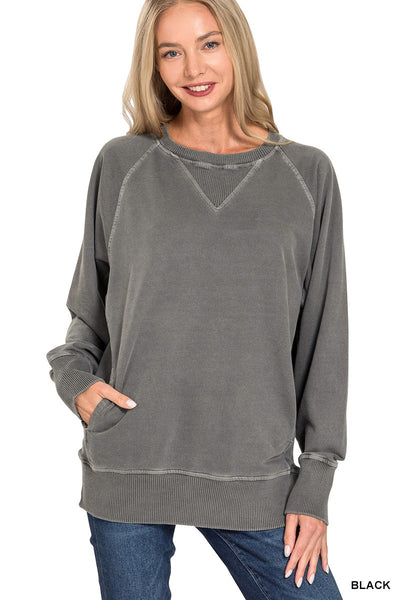 Fiona French Terry Pullover w/ Pockets