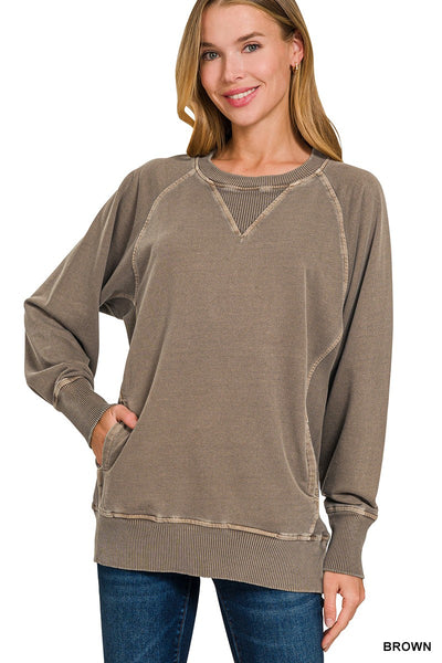 Fiona French Terry Pullover w/ Pockets