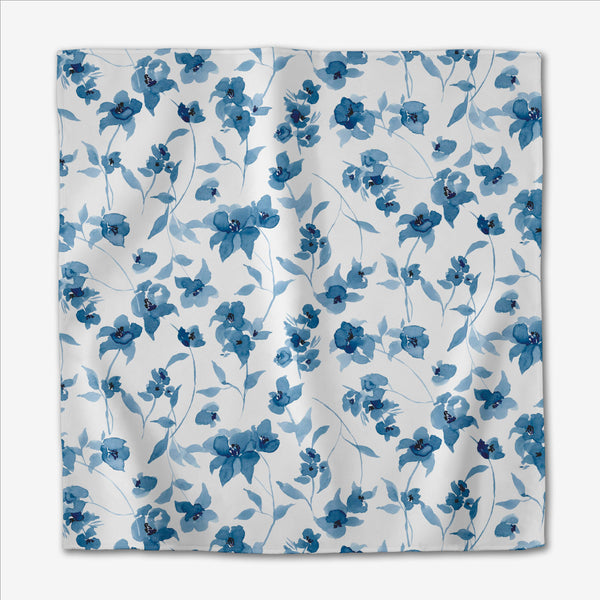 Blue Floral Dinner Napkin Set