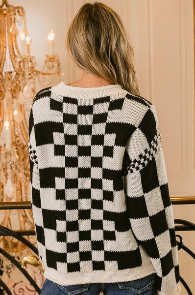 Amy Checkered Sweater
