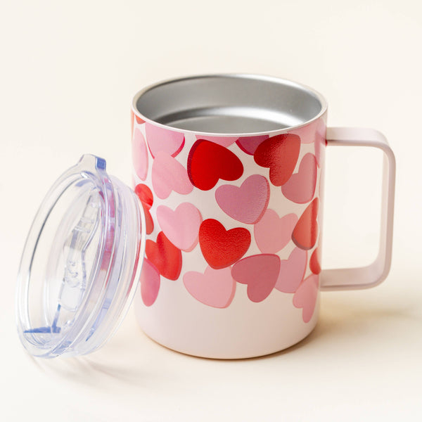 Blushing Hearts 14 oz Insulated Mug