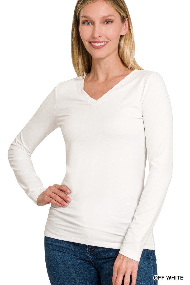 Microfiber V-neck Tee