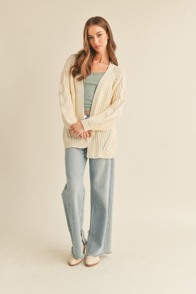 Tyra Cable Knit Cardigan