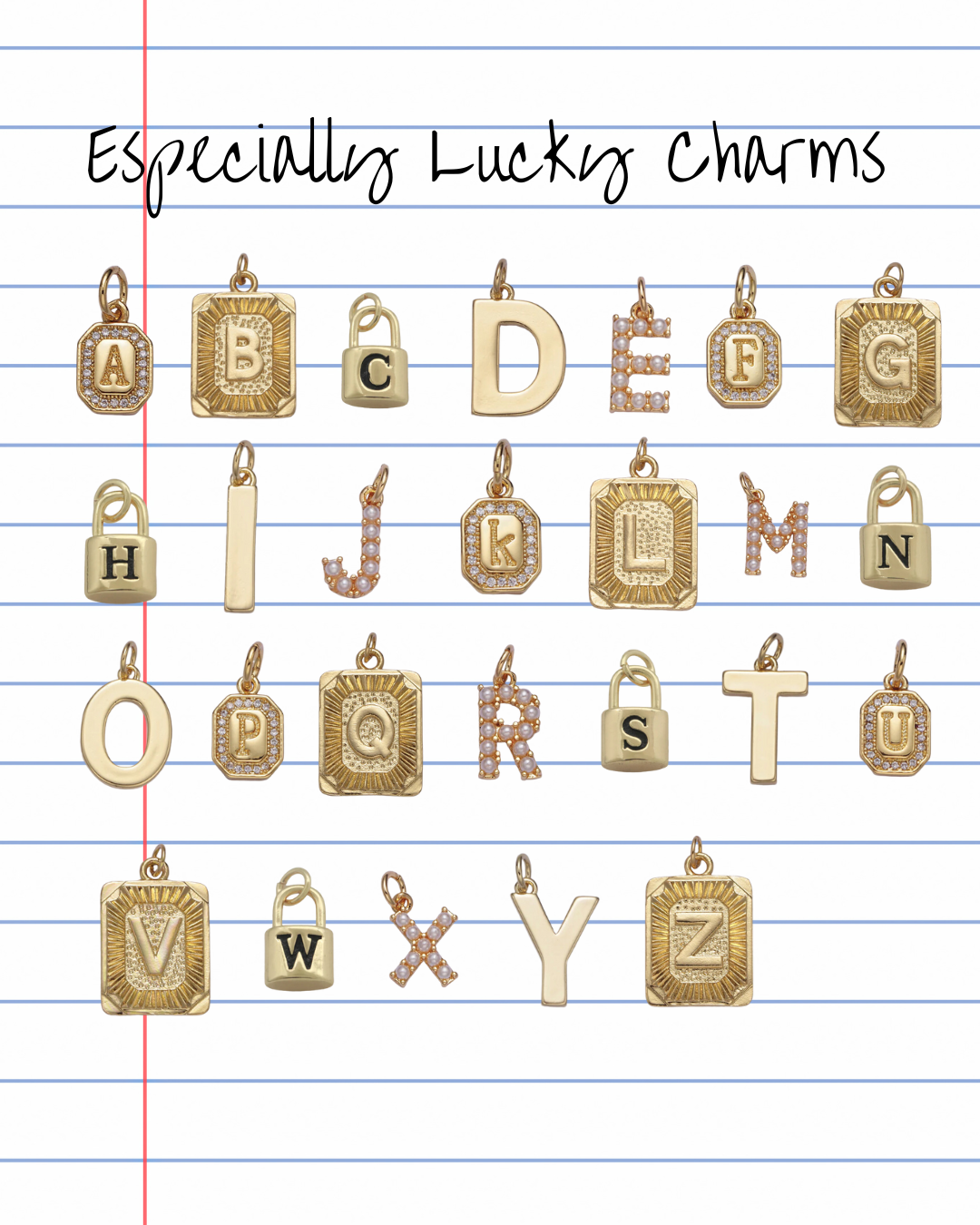 Variety Letter Charms