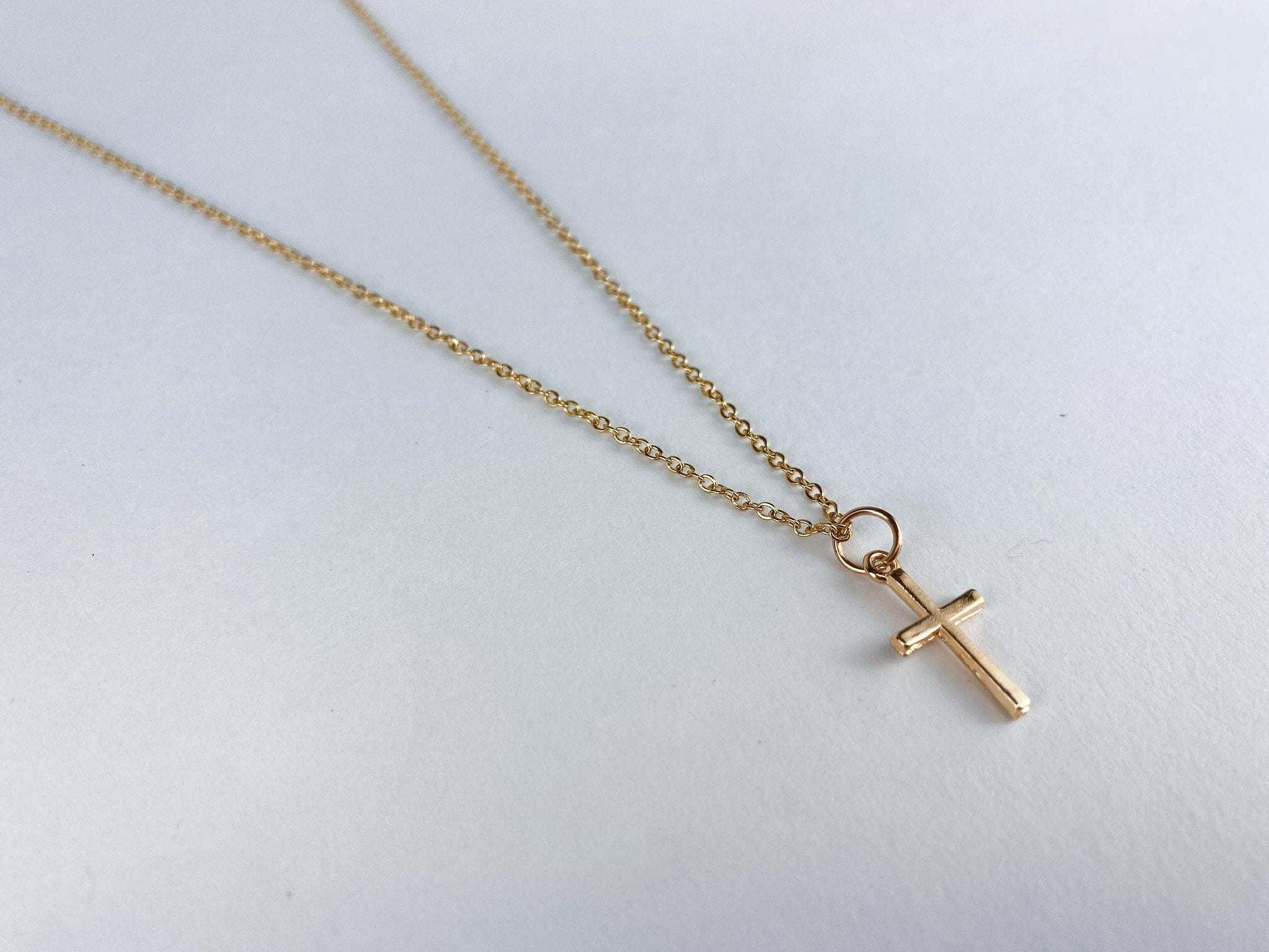 Gold Cross Pendant Necklace