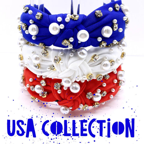 The USA Bling Headband Collection: Blue