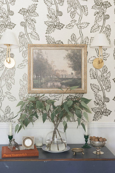 The Creek Framed Antique Art: 9x7