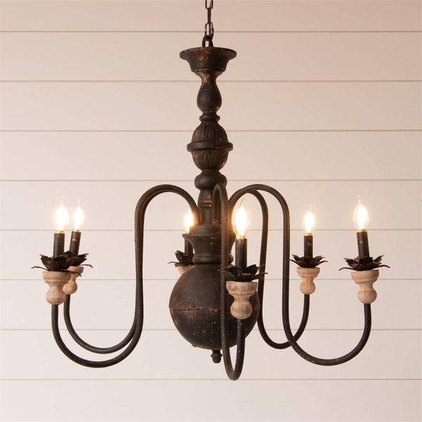 Rusty Black 6-Light Candle Style Chandelier (PC)