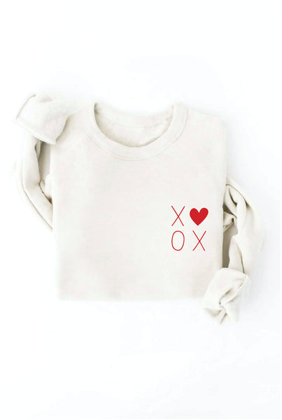 XOXO Heart Graphic Sweatshirt: ROSE