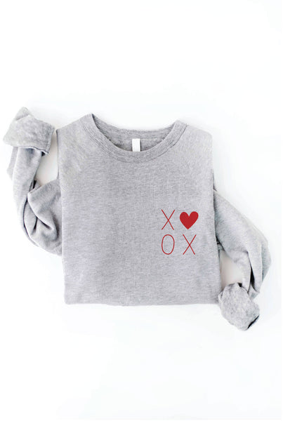 XOXO Heart Graphic Sweatshirt: ROSE