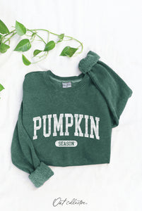 PUMPKIN SEASON Green Graphic Sweatshirt