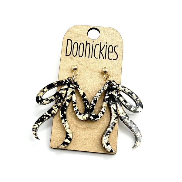 New Years Dancing Bow Earrings