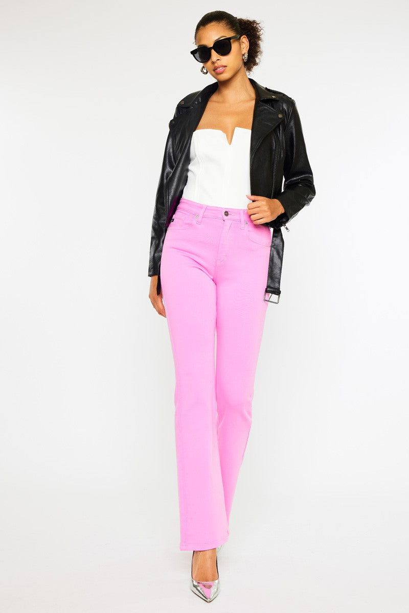 Polly Pink High Rise Bootcut