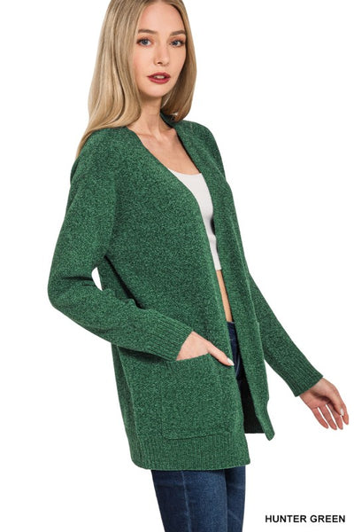 Melange Open Front Sweater Cardigan