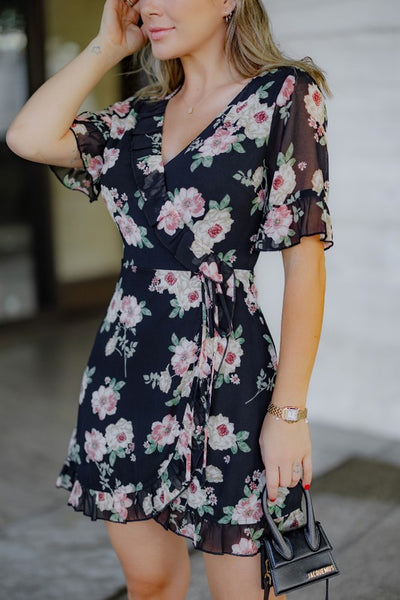 Debbie Floral Wrap Dress