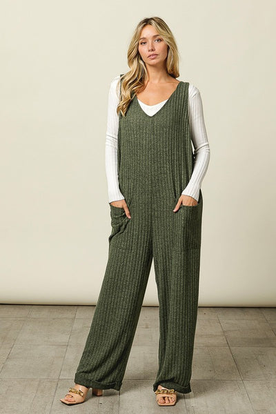 Gemma Tied Ribbed Overalls
