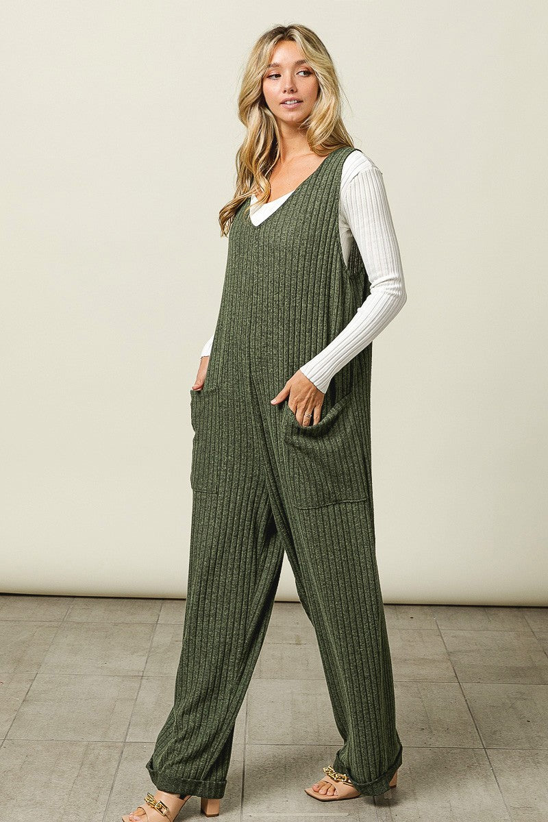 Gemma Tied Ribbed Overalls