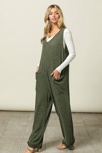 Gemma Tied Ribbed Overalls