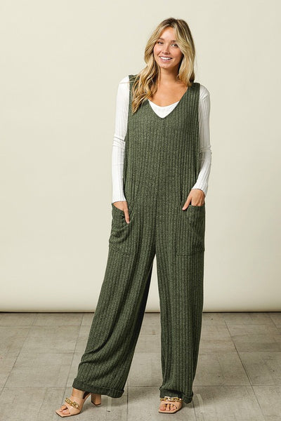 Gemma Tied Ribbed Overalls