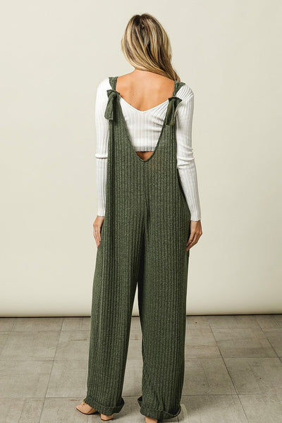 Gemma Tied Ribbed Overalls