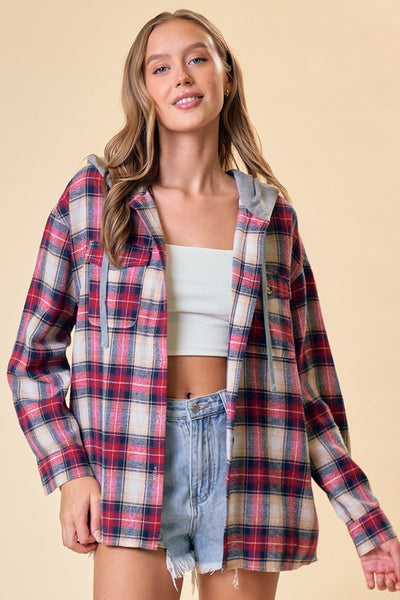 Avery Plaid Button Up Top